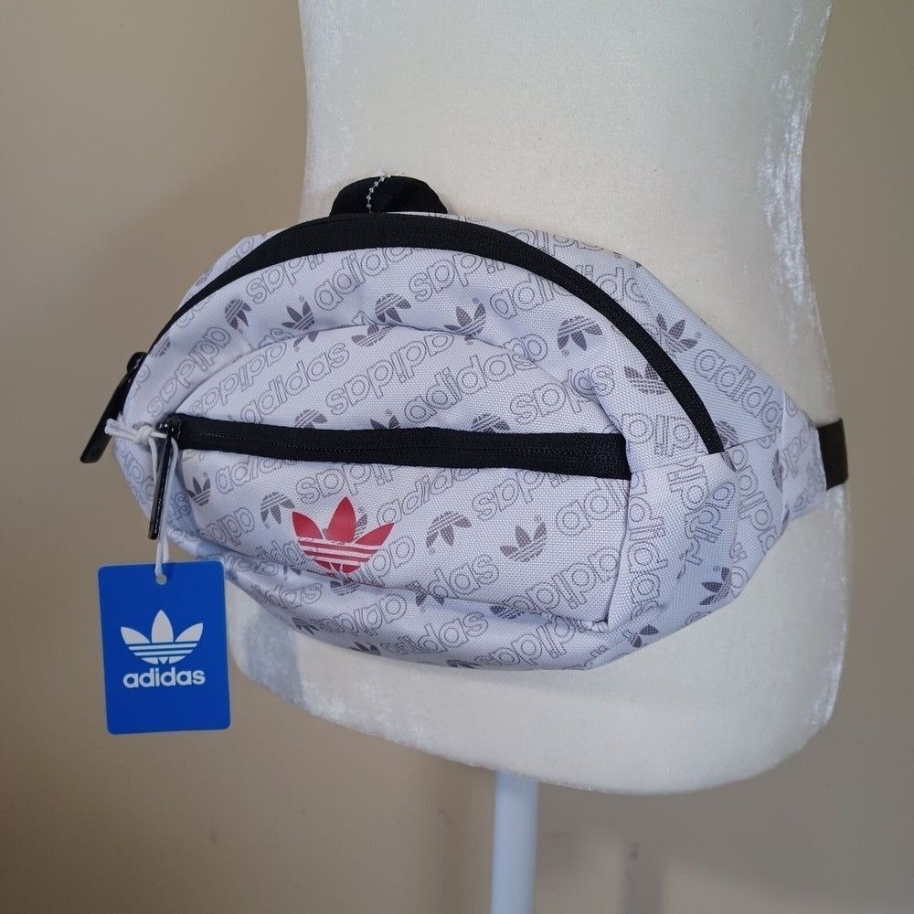Adidas‎ Originals Waist Pack Fanny Belt Trefoil White Pink Black Travel Festival